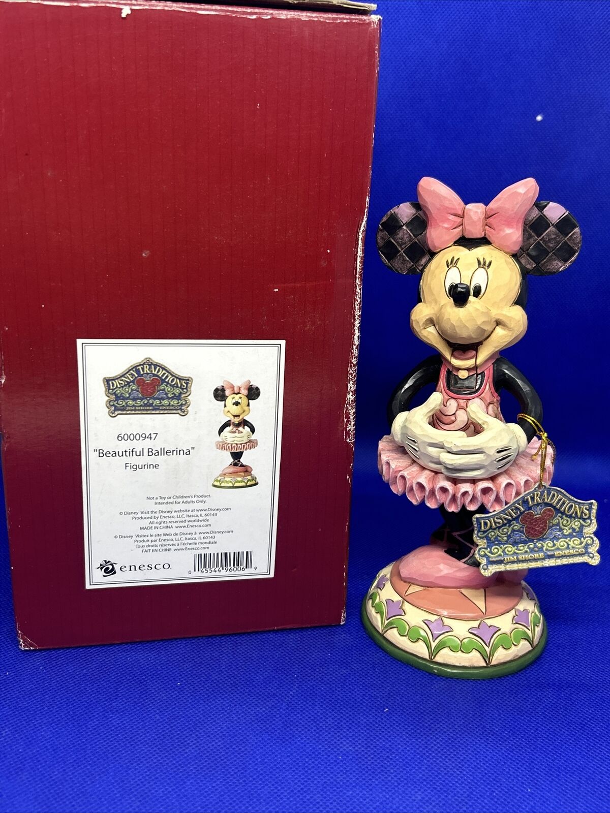 Disney Jim Shore “Rare” Minnie Mouse Ballerina Nutcracker 7” Retired 6000947 MIB