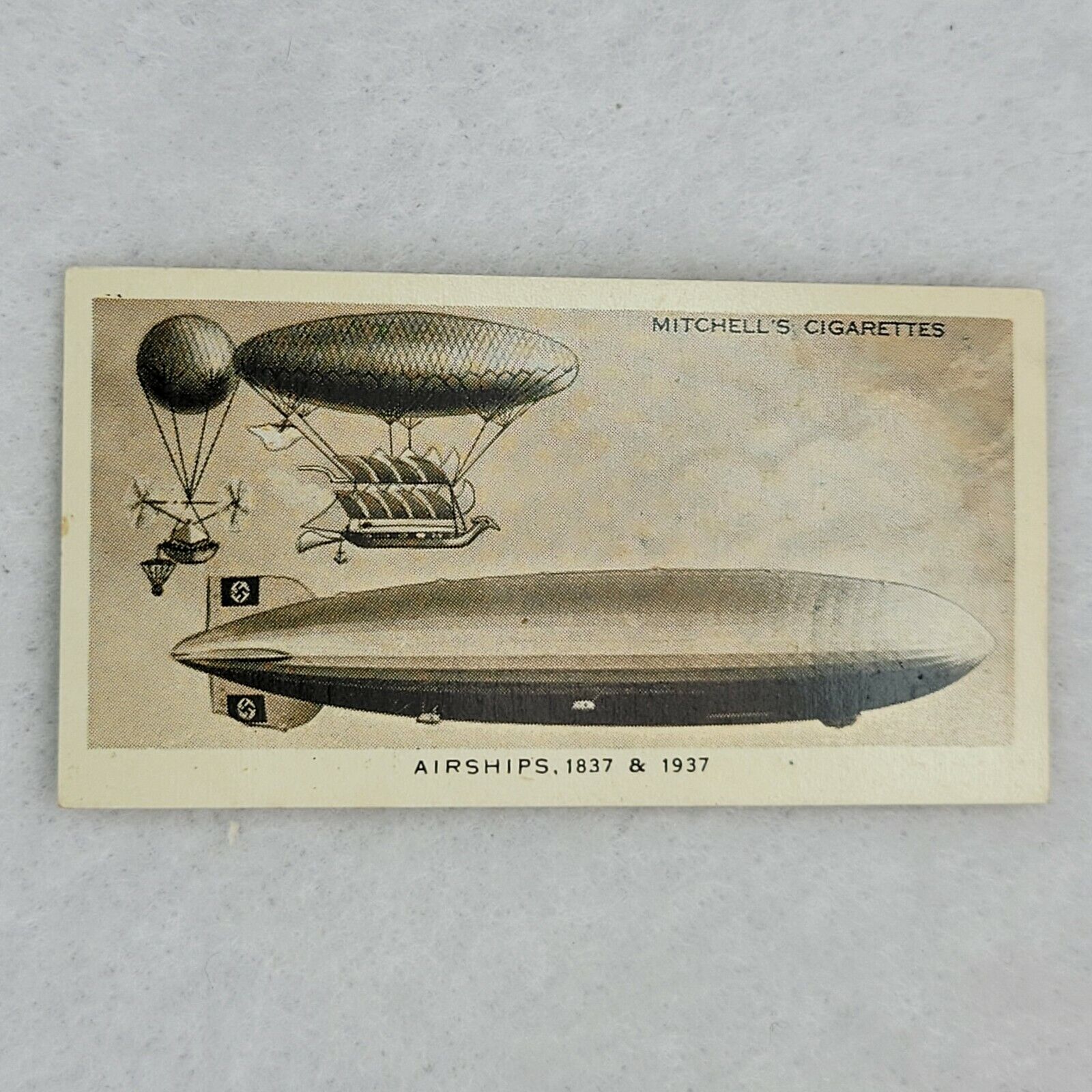 1937 Mitchell's Cigarettes WONDERFUL CENTURY 1837-1937 #9 Airships (A)
