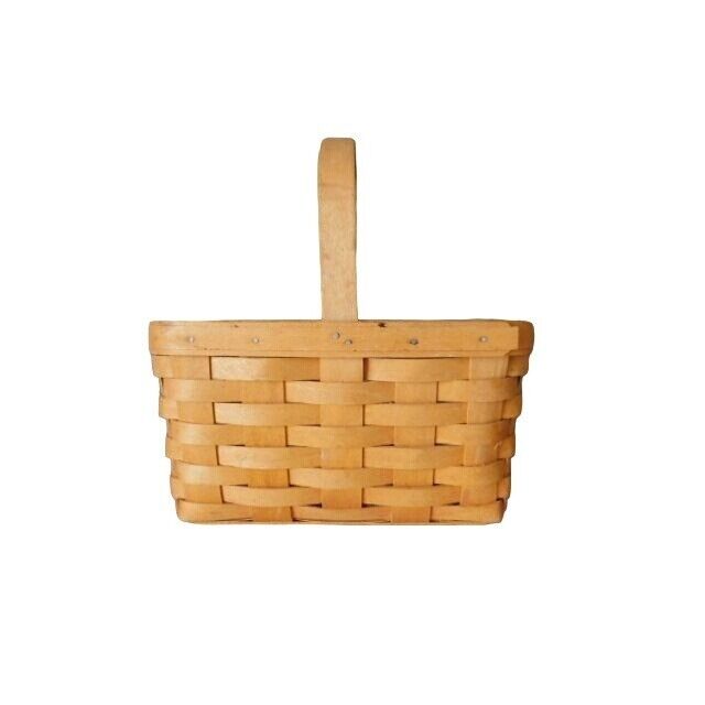 Longaberger Baskets Handwoven 1999 Wooden Collectible Basket W/ liner