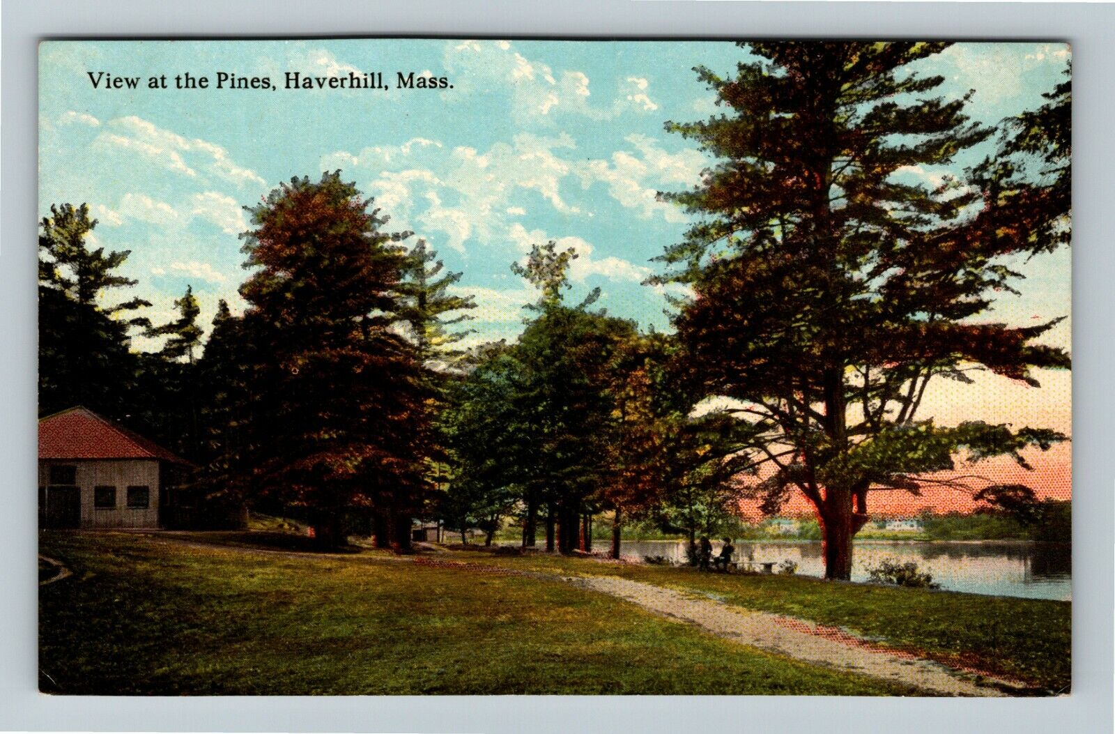 Haverhill MA-Massachusetts, View At The Pines Vintage Souvenir Postcard