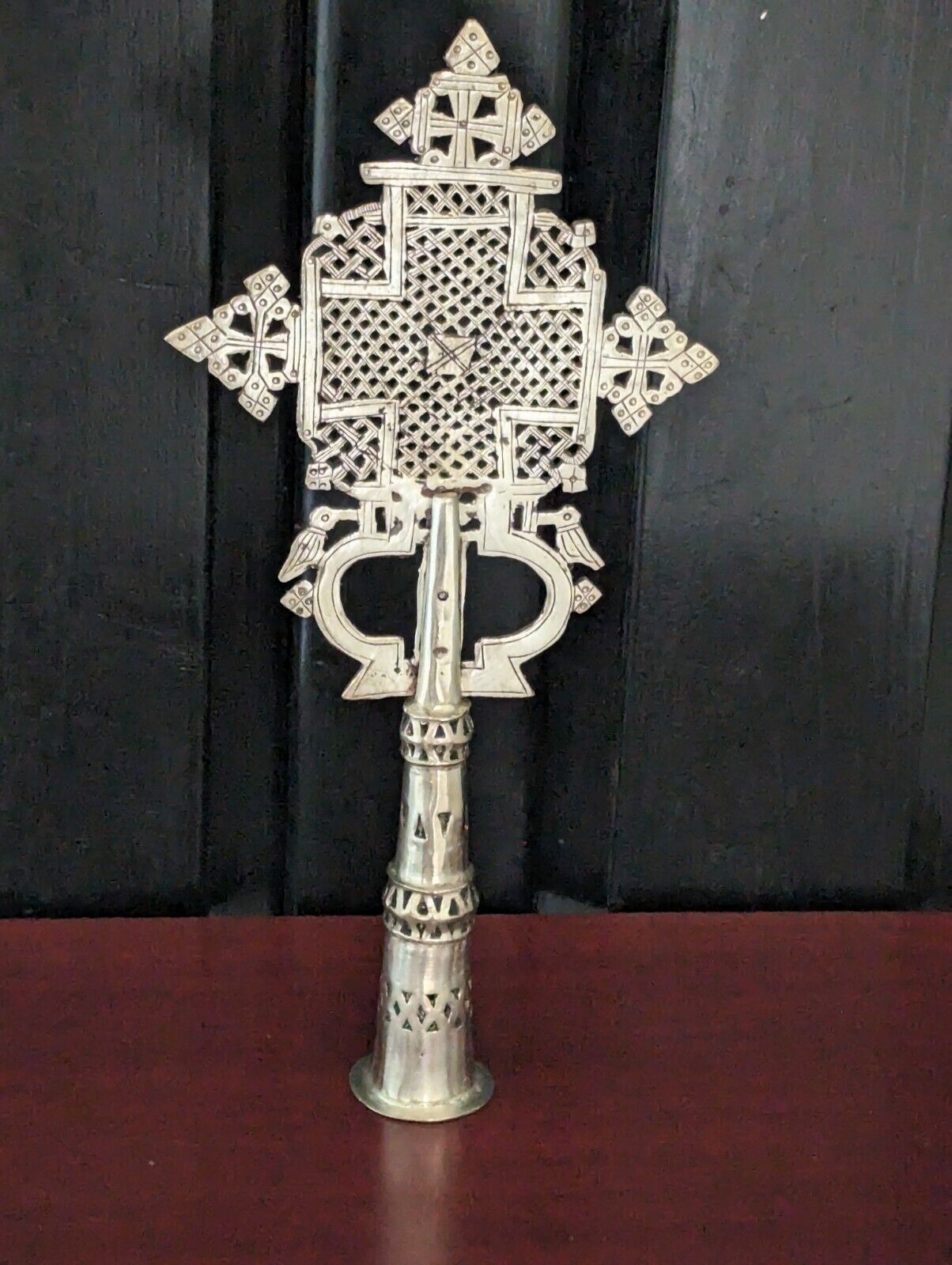 Ethiopian Aksum Orthodox Coptic Handmade Processional Blessing Cross,Home Decor