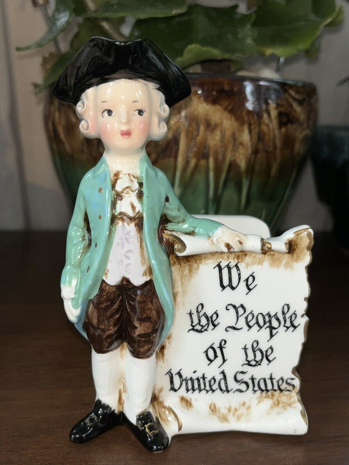 Vintage Enesco Patriotic Napkin Holder We The People Of The United States July 4