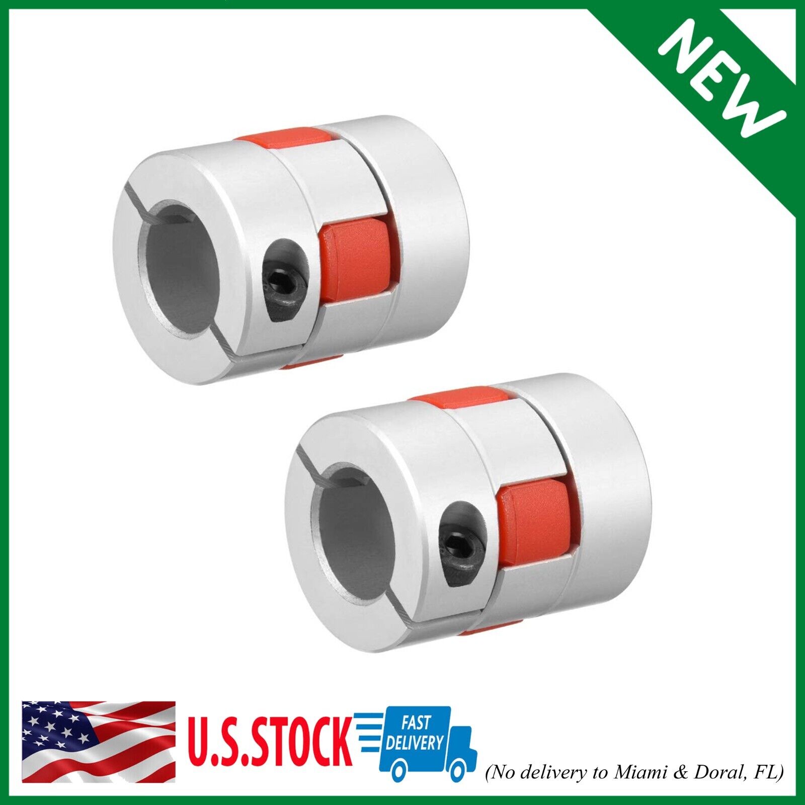 2pcs Shaft Coupling 15mm to 15mm Bore L35xD30 Flexible Coupler Joint for Servo S