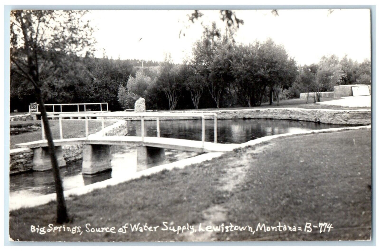 c1910's Big Springs Of Water Supply Lewiston Montana MT RPPC Photo Postcard