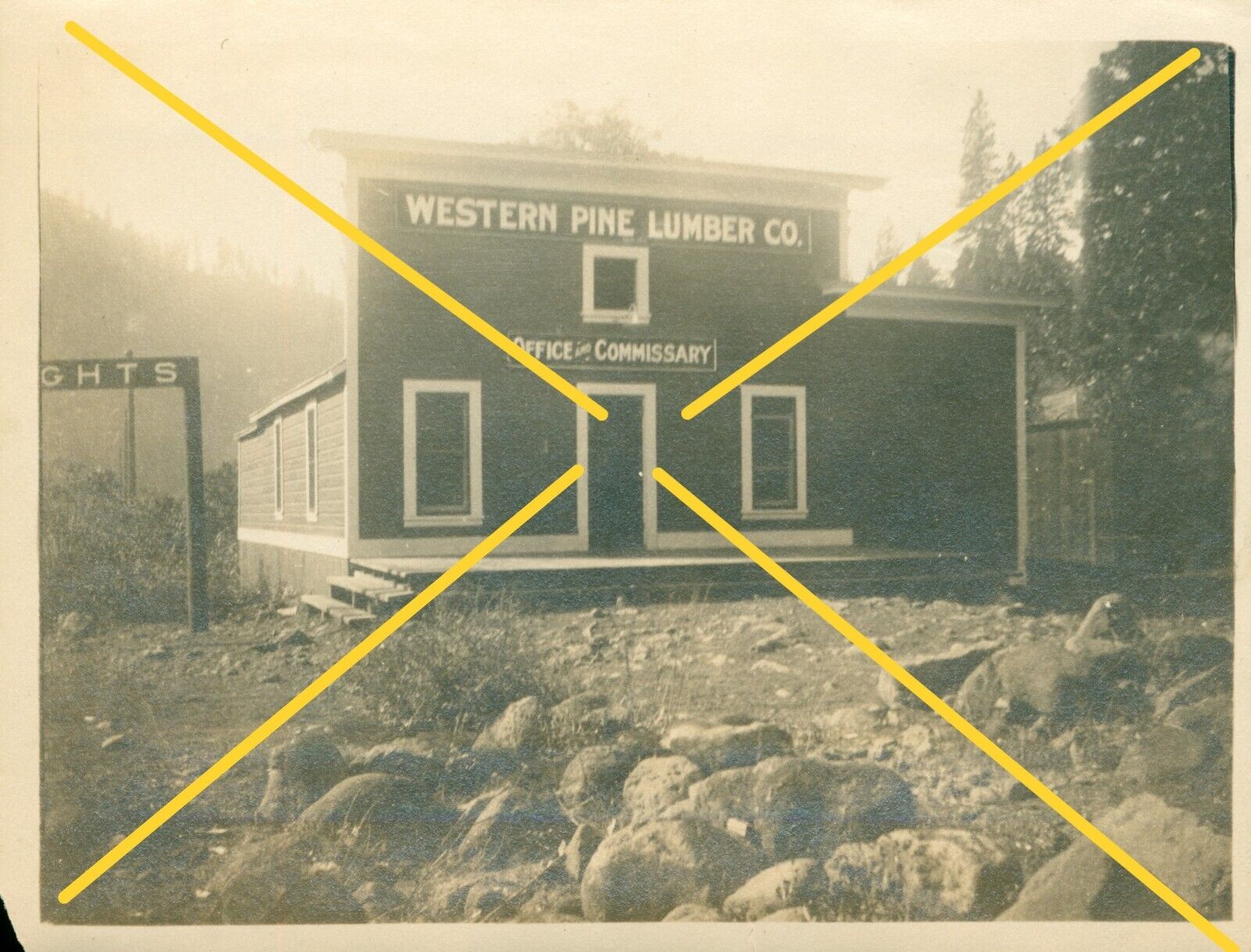 1909 1st photo Western Pine Lumber Co. Office Commissary Klickitat Wrights
