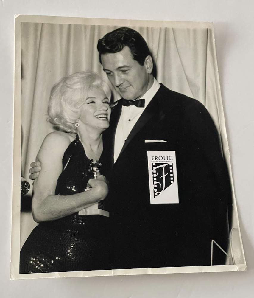 MARILYN MONROE 1962 & Rock Hudson at Golden Globes Award original photo RARE++