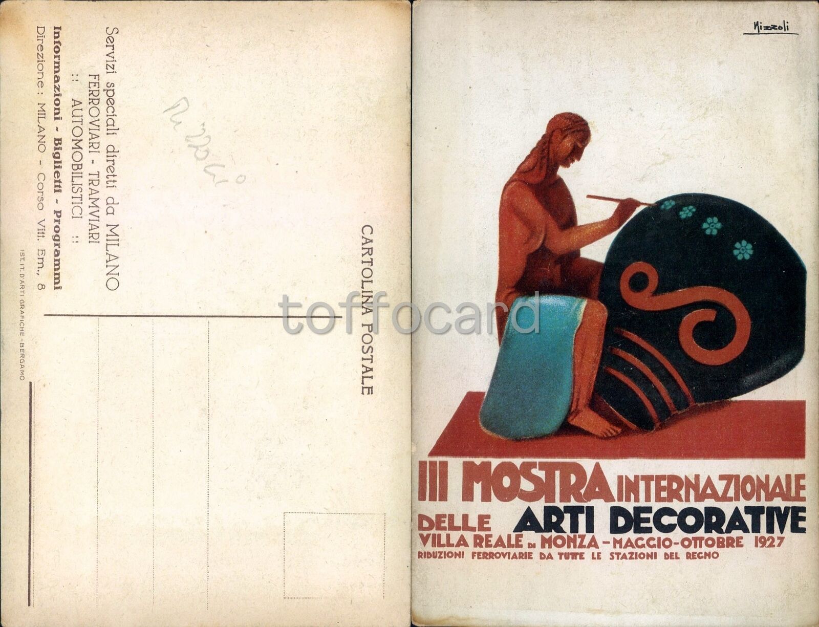 Monza City' -mostra Martial Decorative Villa Royal 1927-AUTORE NIZZOLI-C24-124