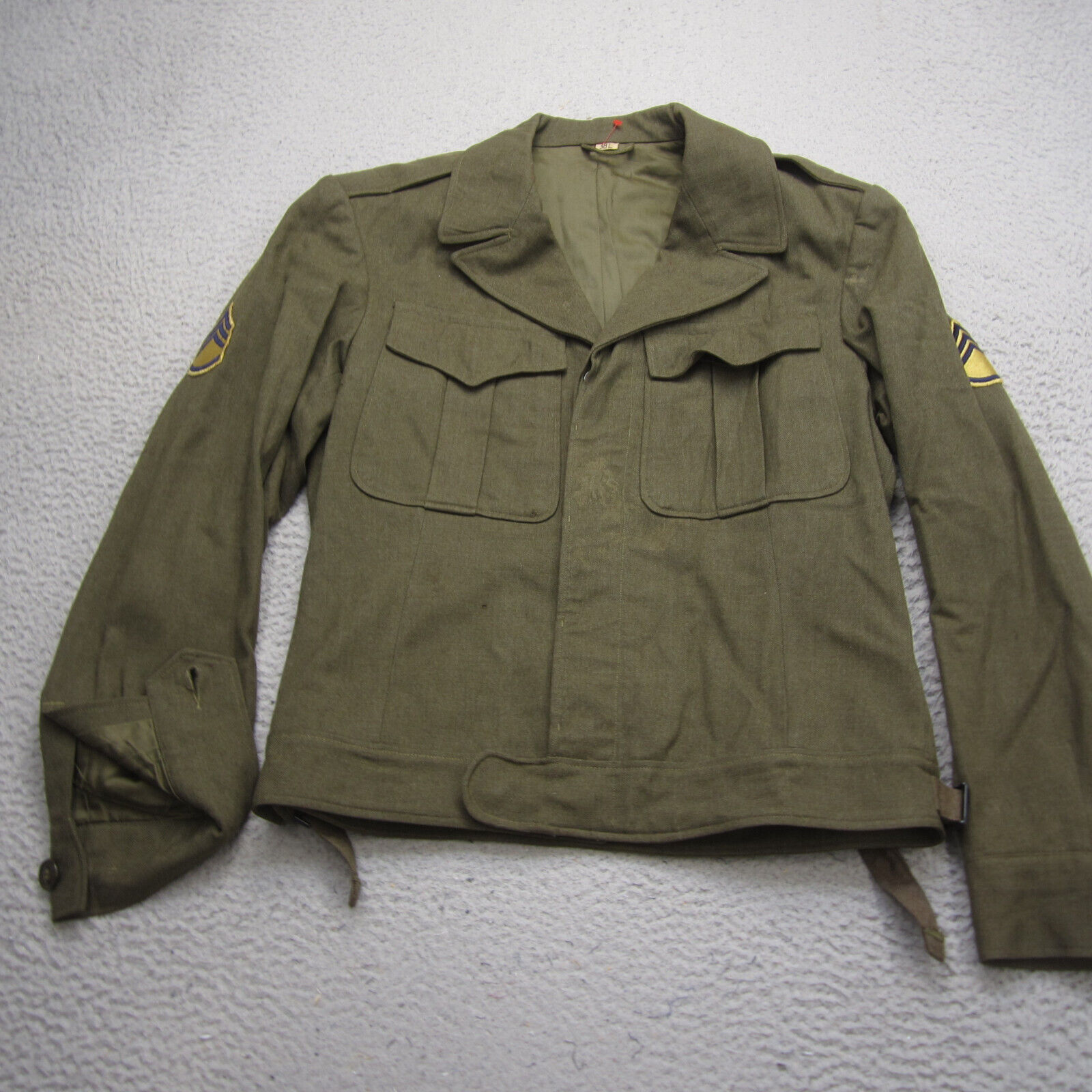 Vintage World War 2 Jacket Men 38 Green WWII Us Military Army Wool Field