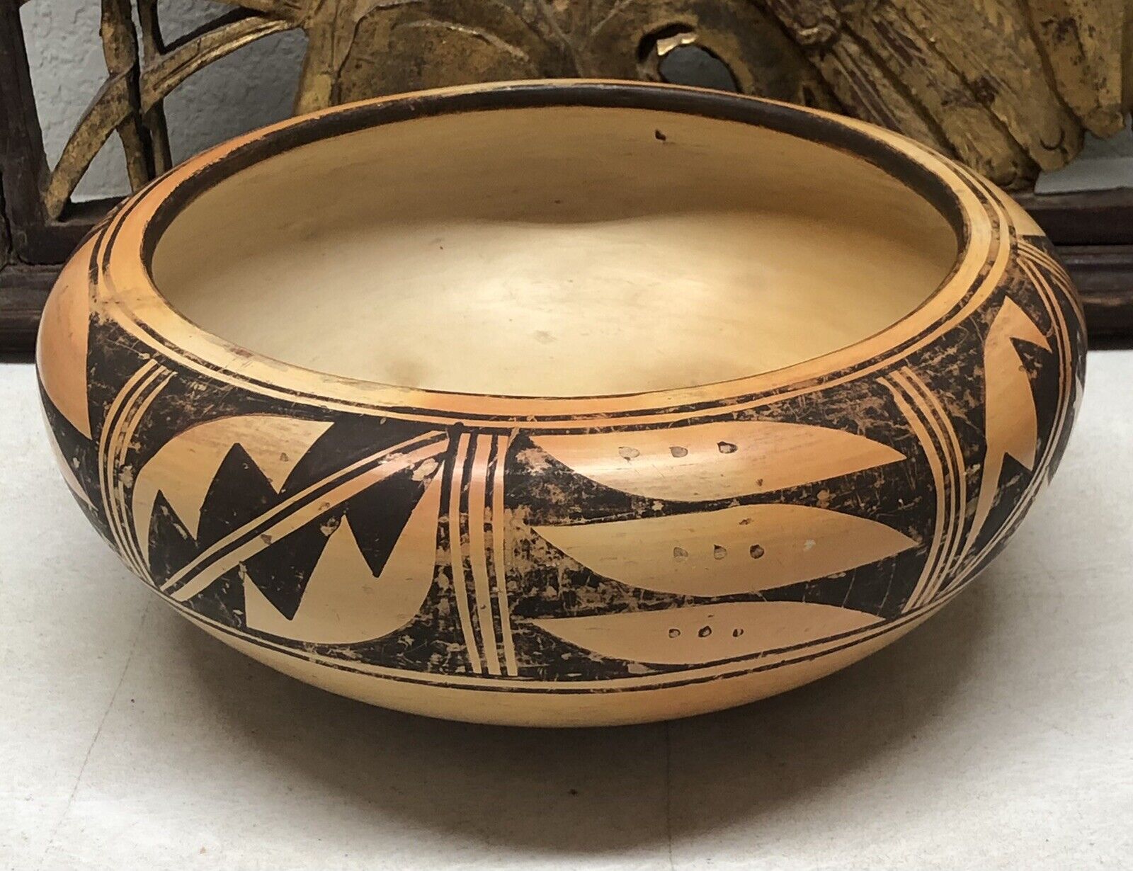 HOPI Native American INDIAN POTTERY BOWL Vintage - Maybe Antique???