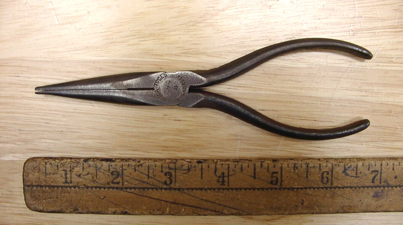 Old Used Tools,Vintage Utica 654-6 Needle Nose Pliers,Good Overall Condition