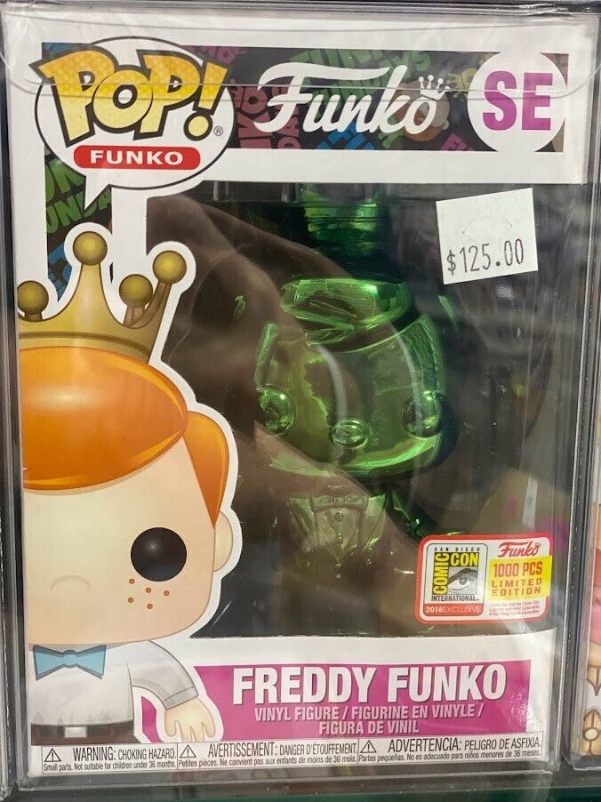 2018 SDCC Funko FunDays Dark Green Chrome Freddy Funko Pop Vinyl LE 1000