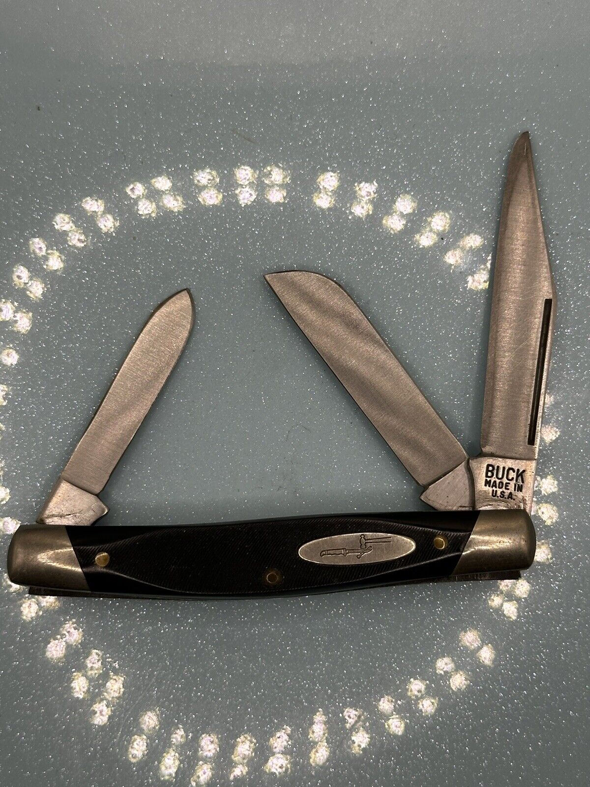 Vintage Buck #301 Stockman 3 Blade Folding Pocket Knife Old USA Made