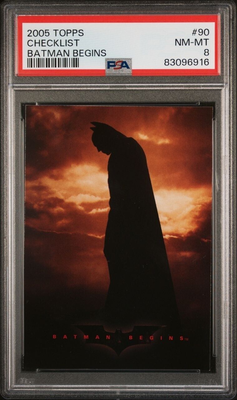2005 Batman Begins Movie Non-Sport Card #90 Checklist PSA 8
