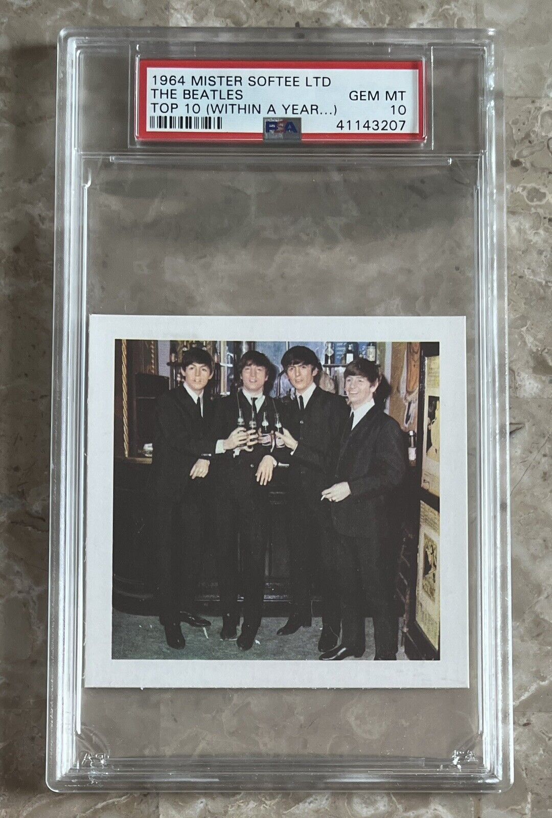 1964 Mister Softee The Beatles RC PSA 10 Gem Mint POP 6 Top Ten Within a Year