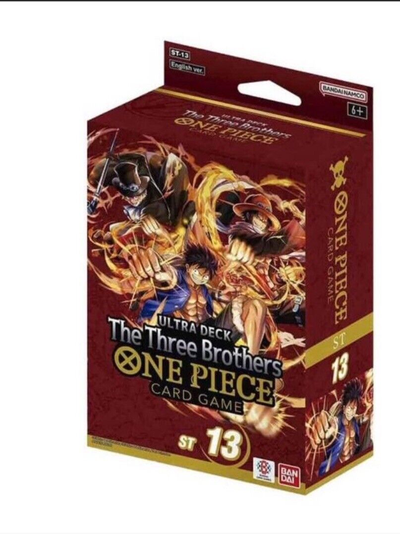 27 SEALED Bandai One Piece Three Brothers Ultra Deck with Promo Pack ST-13