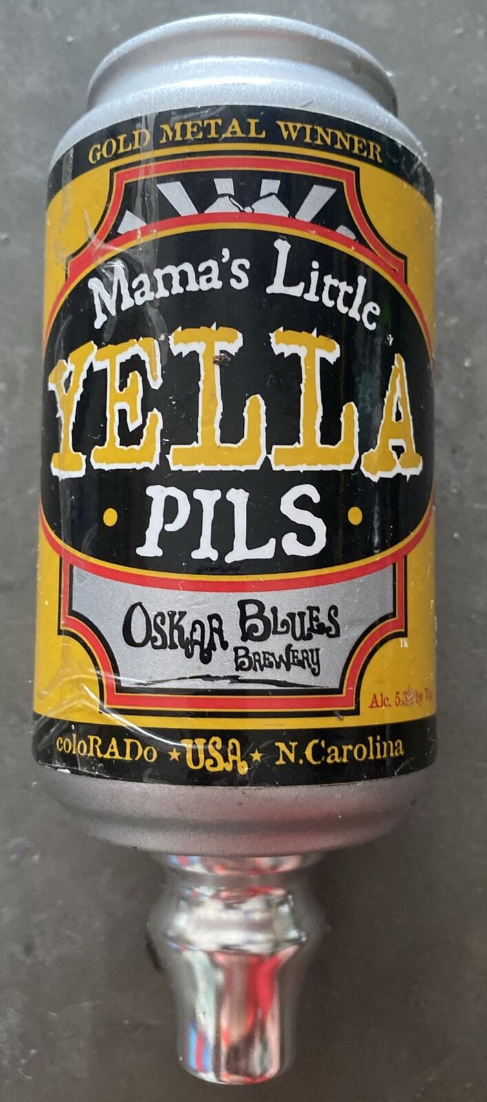 Oskar Blues Brewing Co. - Mammas Little Yella Pills Figural Beer Tap Handle Knob