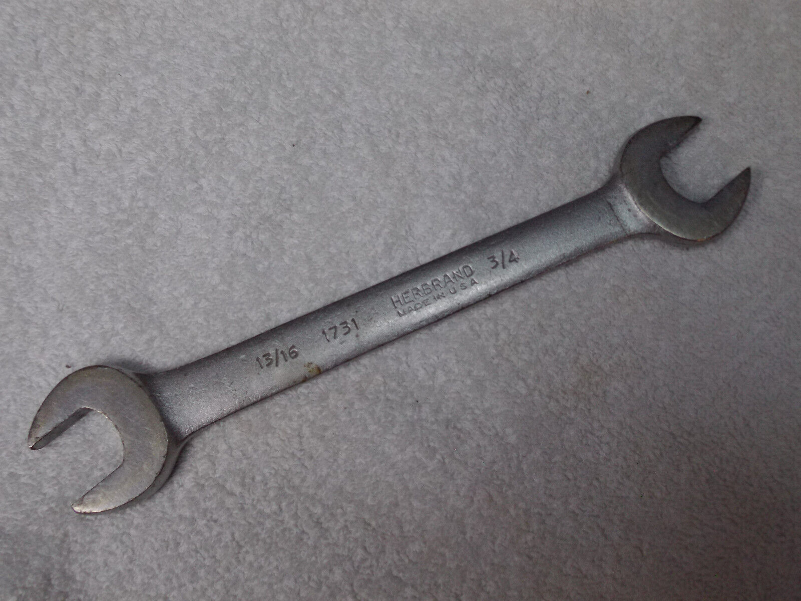 Herbrand Made in USA 1731 3/4 13/16 Open End Wrench 9 inches long