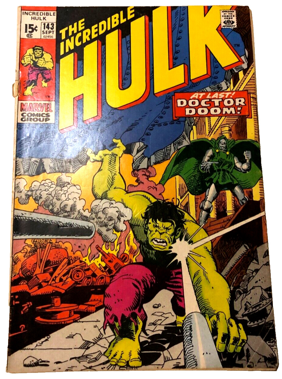 Marvel Comic #143 The Incredible Hulk September 1971 Vintage Original