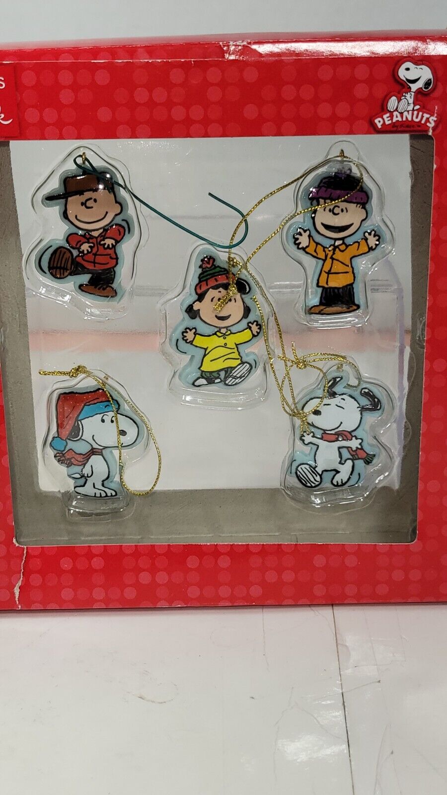 Seasons Hallmark Peanuts Set of 5 Christmas Holiday Ornaments snoopy