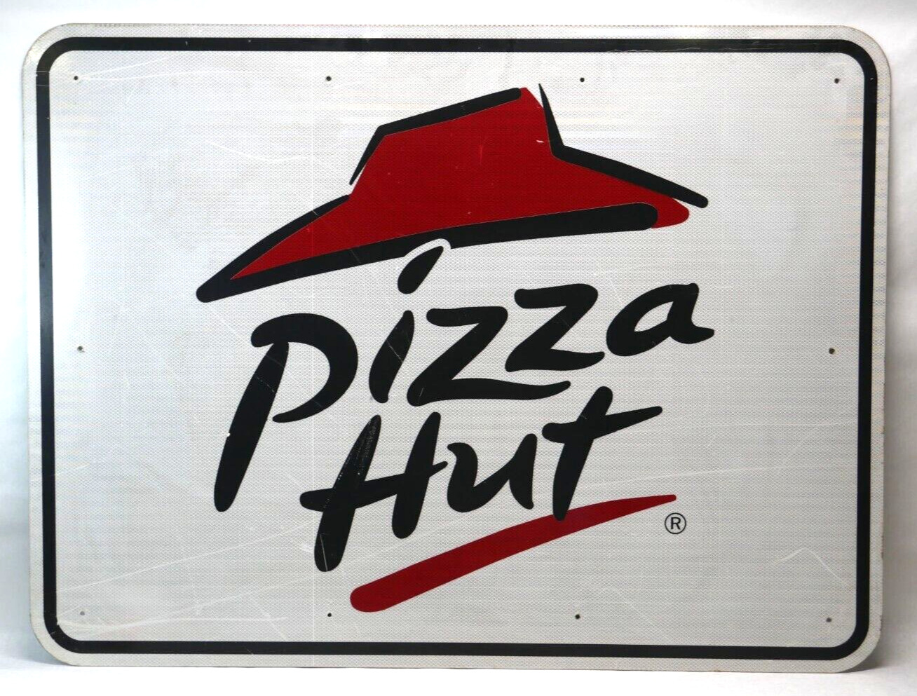 Large Retired Pizza Hut Highway Road Sign Metal 36