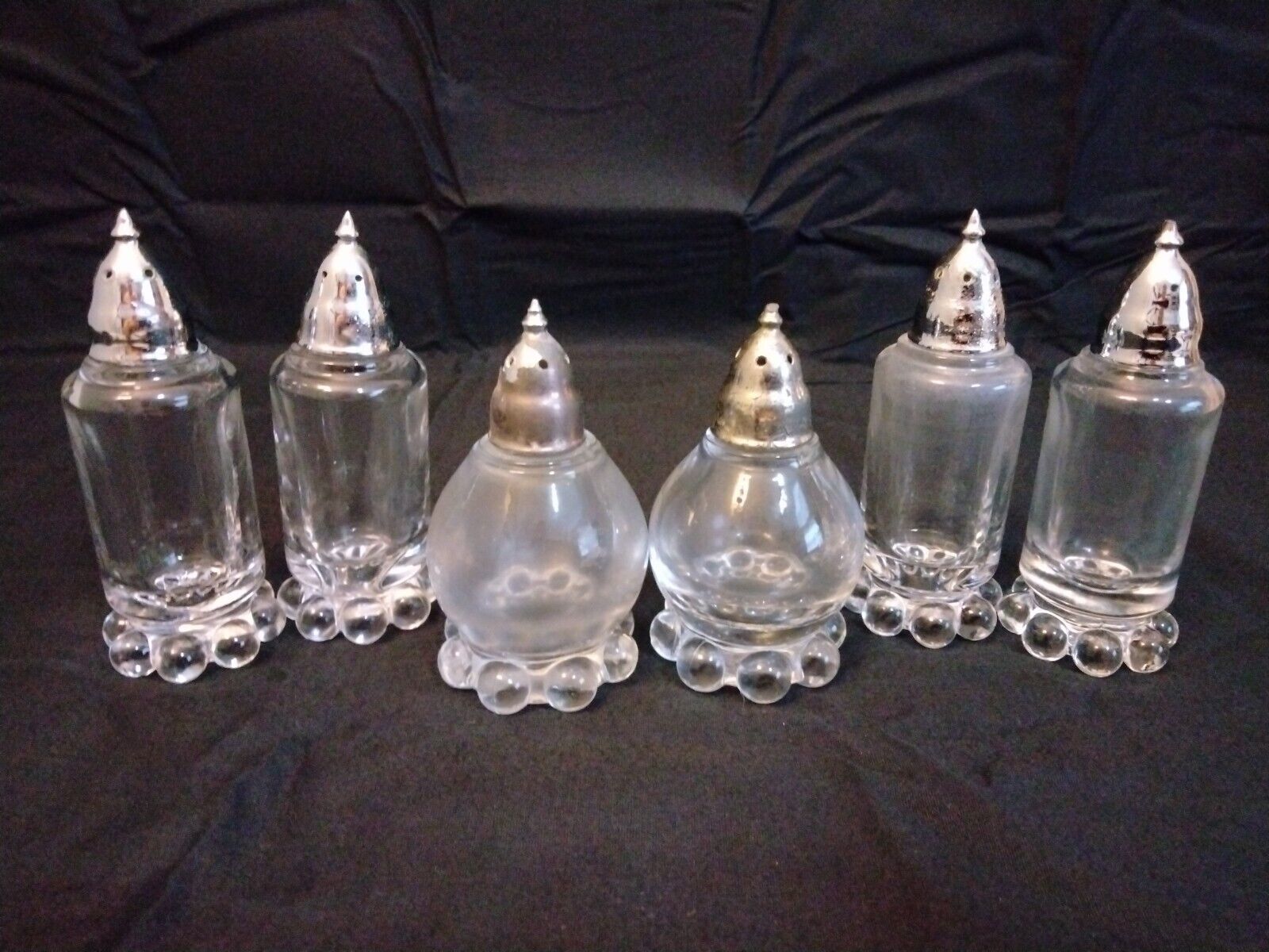 Vintage Imperial Glass Candlewick Salt and Pepper Shakers - 3 Sets