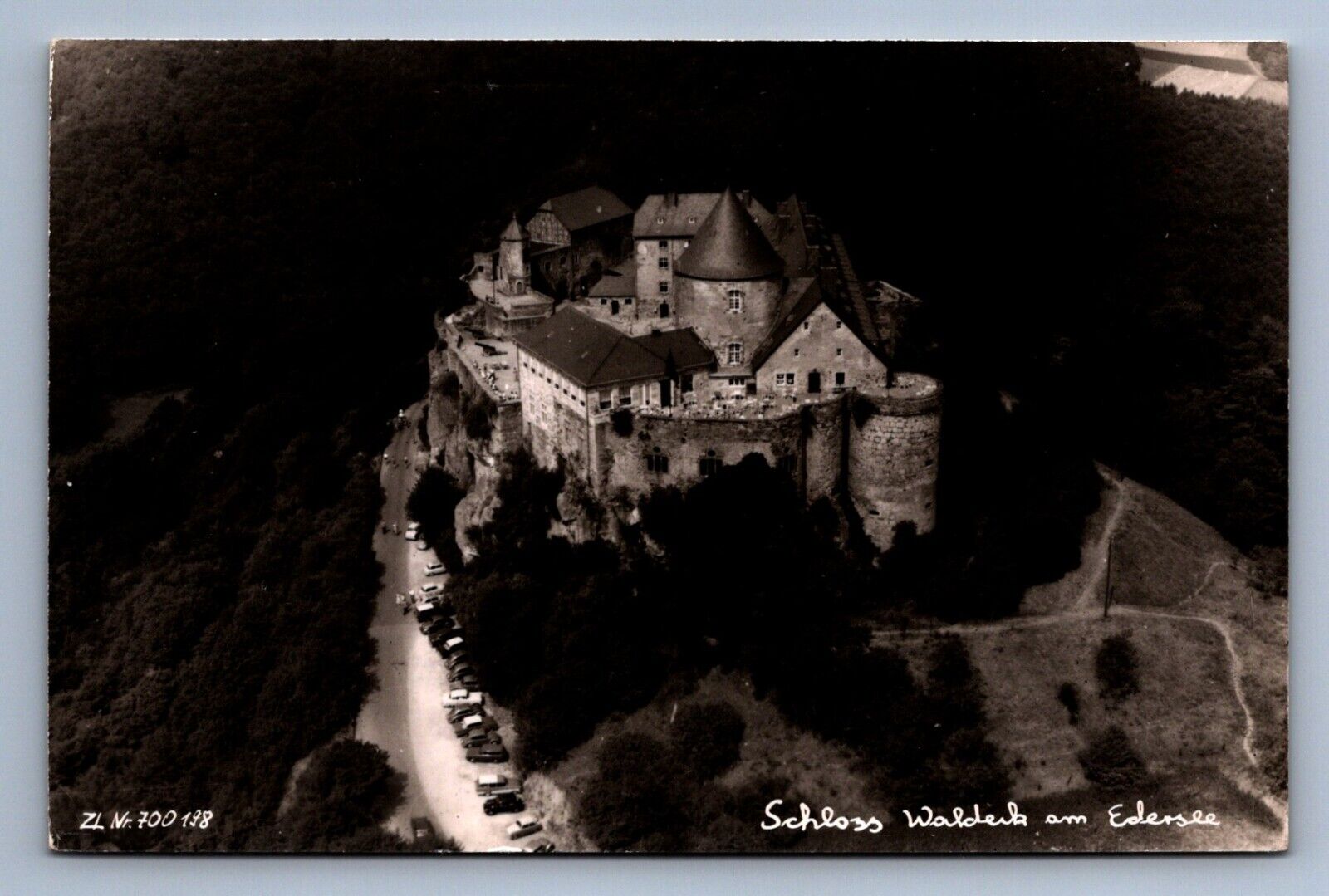 Postcard Vtg RPPC Schloss Waldeck Edersee Hotel  Castle Germany Real Photo