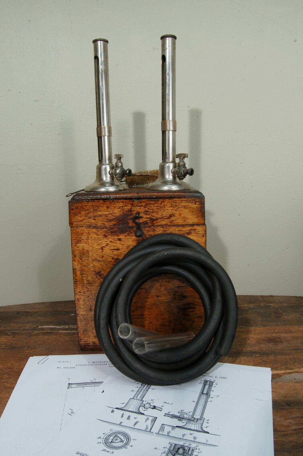 Antique Hydrostatic Leveling Instrument (water Level) RARE \