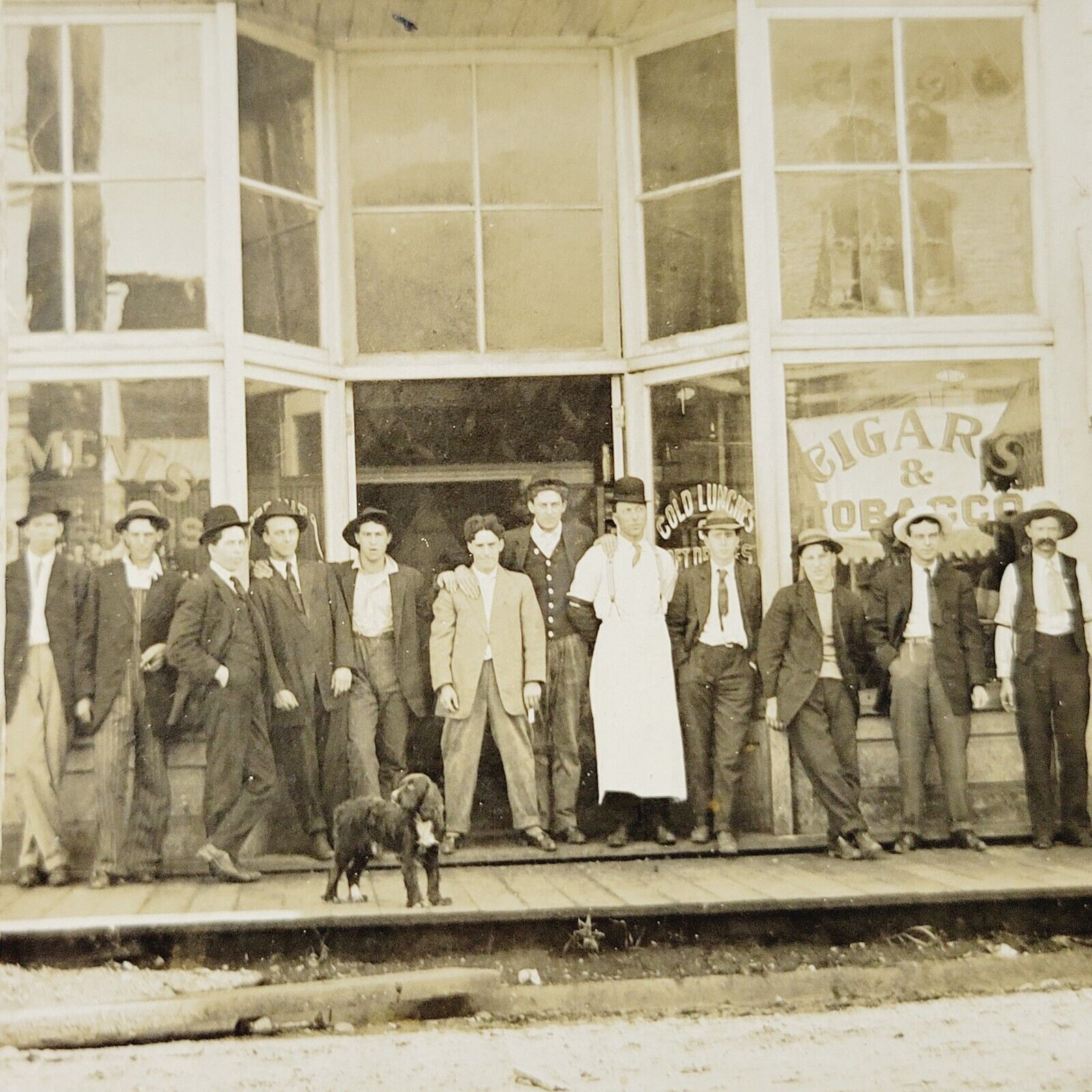 1915 RPPC Postcard Tillamook Oregon Cigar Tobacco Store Shop Street Scene OR