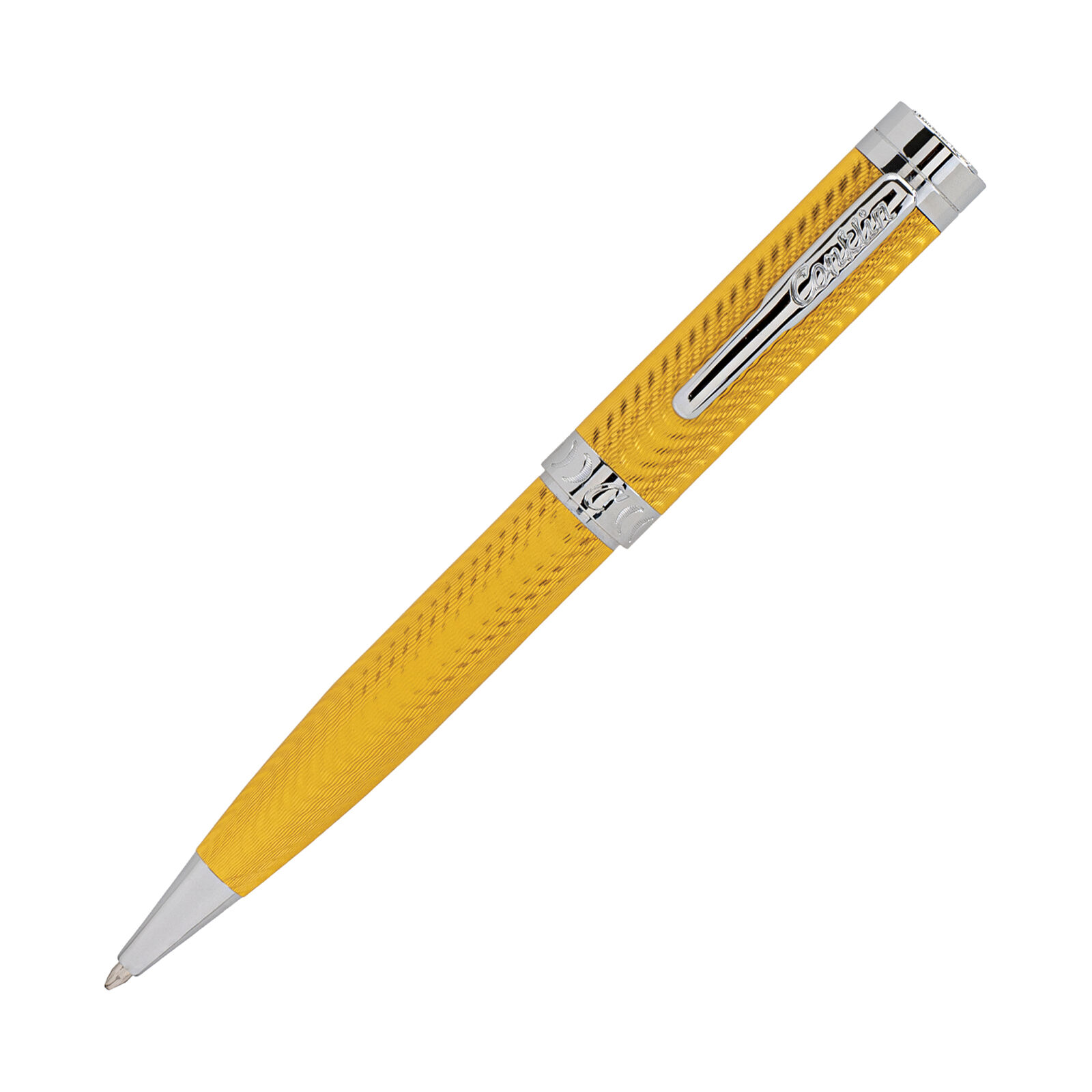 Conklin Herringbone Signature Ballpoint Pen in Yellow - NEW in Original Box