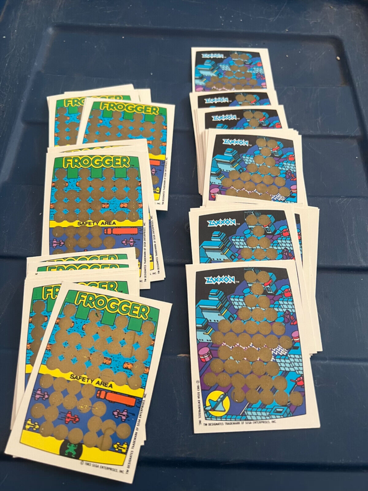63 1983 TOPPS How to Play scratch off cards UNSCRACHED 31 Frogger 32 ZAXXON C#D3