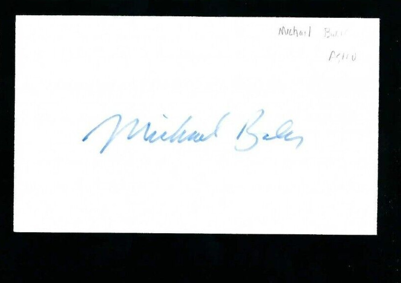 Michael Baker signed 3x5 card NASA Shuttle Astronaut Space Astronaut