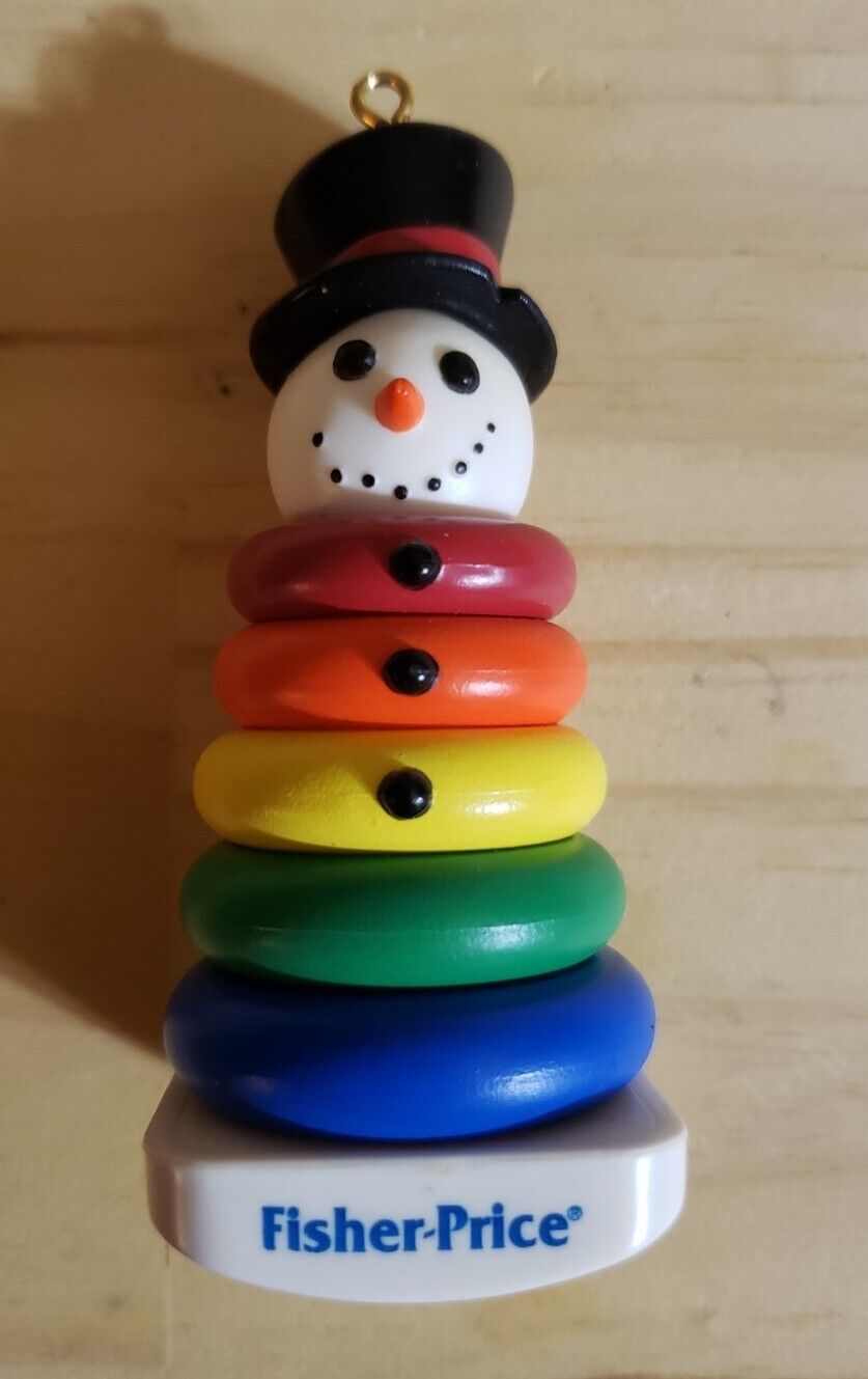 Fisher Price / Mattel 2004 Ornament ROCK - A- STACK SNOWMAN Great Condition 