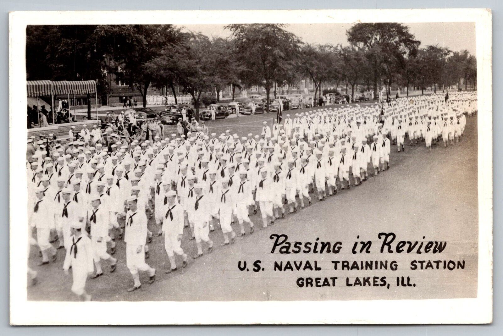 U.S. Naval Training. Great Lakes Illinois. Real Photo Postcard. RPPC
