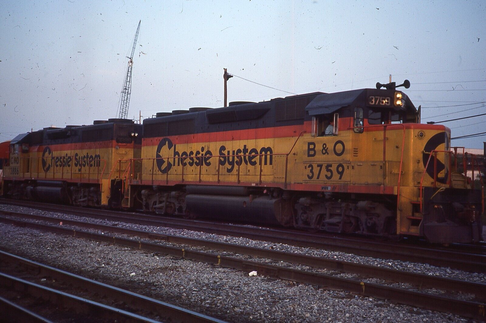 Original Circus Train Slide Strates Shows Engine B&O Chessie #3759 **11** Slides