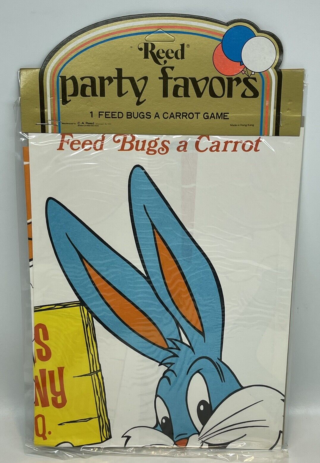 Vintage Bugs Bunny Party Favor Game Feed Bug A Carrot C.A. Reed NOS Sealed