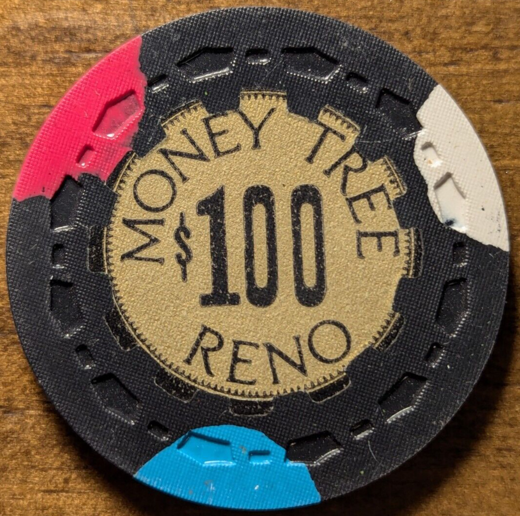 Reno, Nevada NV Money Tree $100 Scrown Mold Casino High Dollar Chip