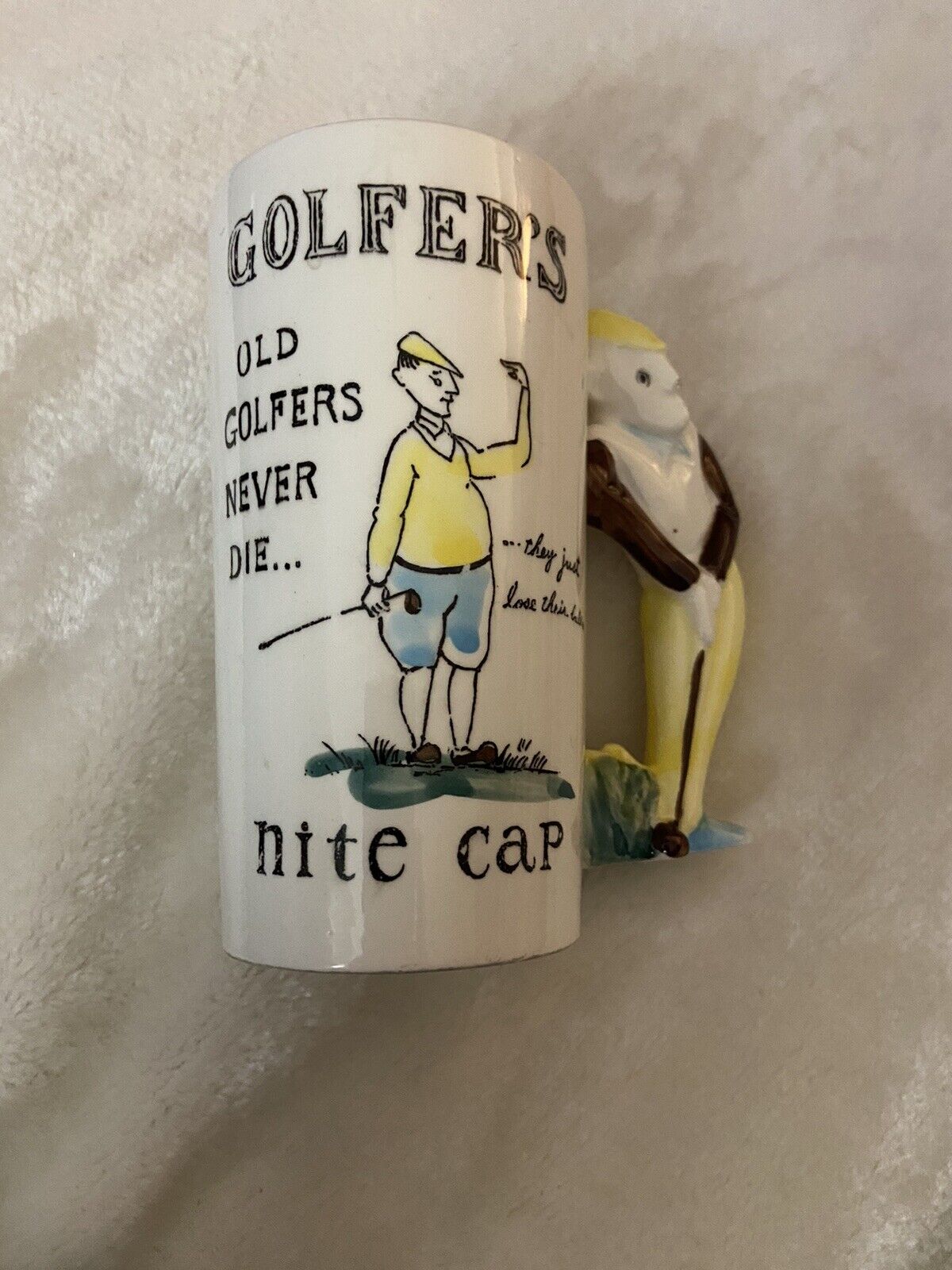 Vtg Golfer’s Nite Cap Mug