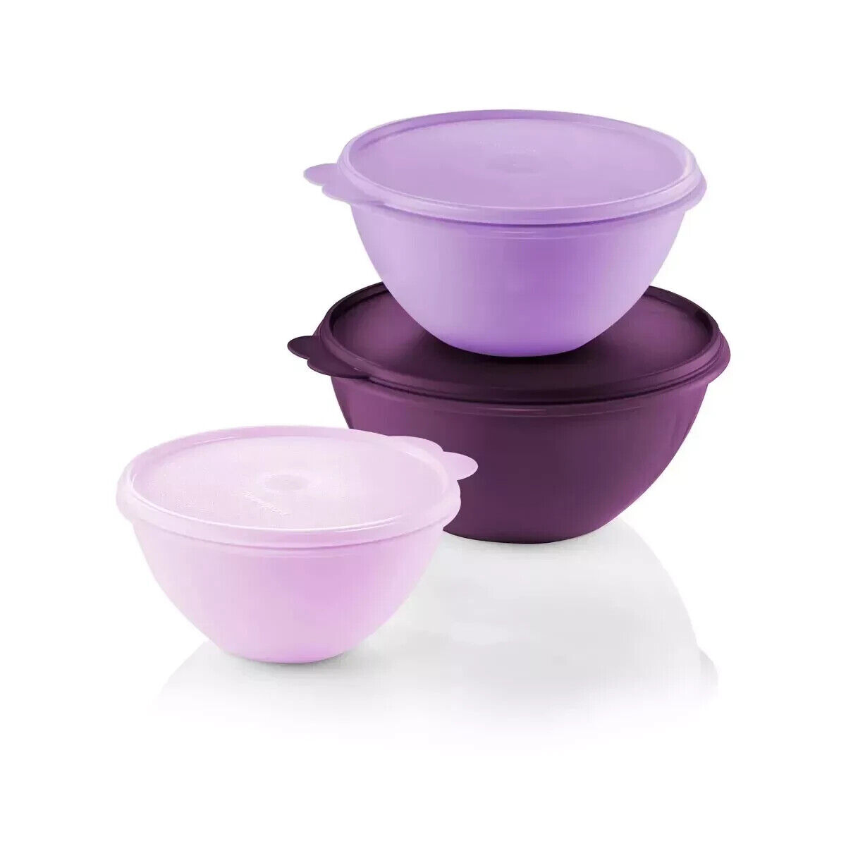 NEW Tupperware Wonderlier 3 pc bowl set, serve store Purple FrEeShIp