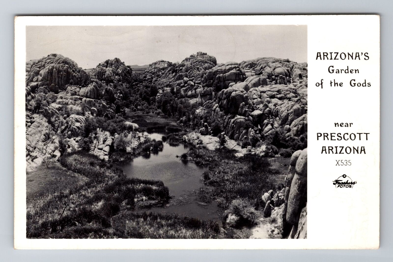 Prescott AZ-Arizona, RPPC, Garden Of The Gods, Antique Vintage c1947 Postcard