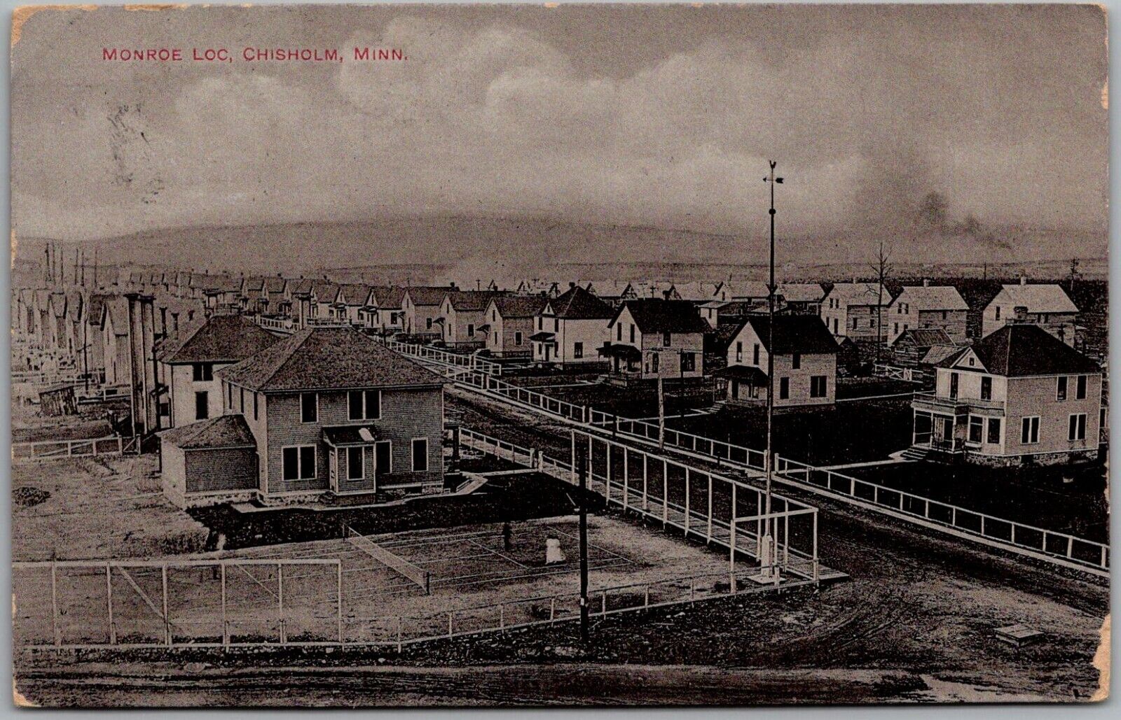 Postcard Monroe Loc; Chisholm, Minnesota 1909 Em