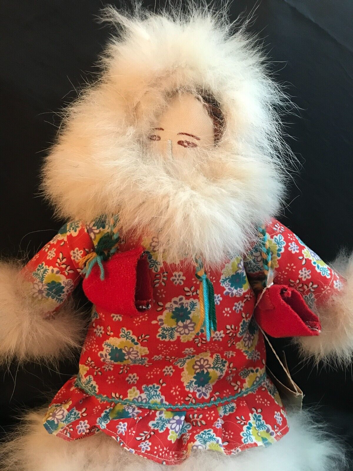 Authentic  INUIT FEMALE DOLL  w/TAG Real Fur - Native Made  REDUCED  