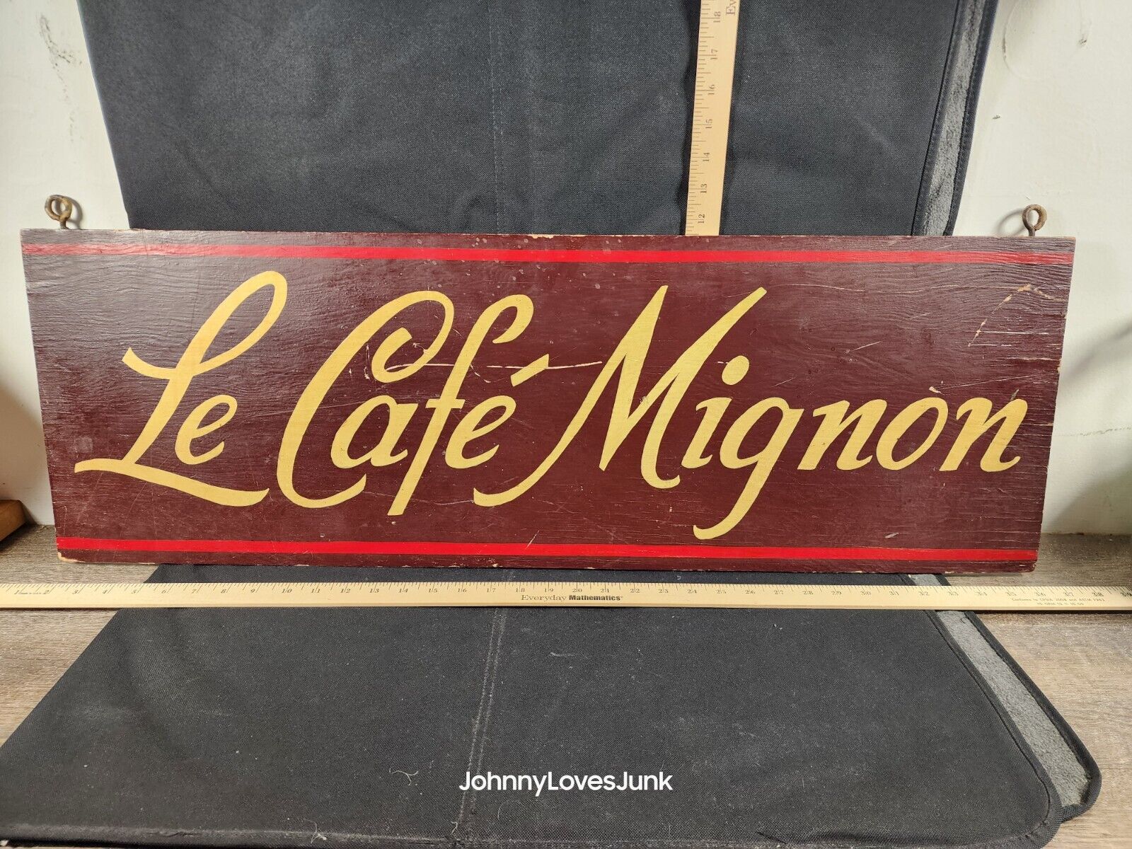 Vintage Restaurant Sign Le Café Mignon 