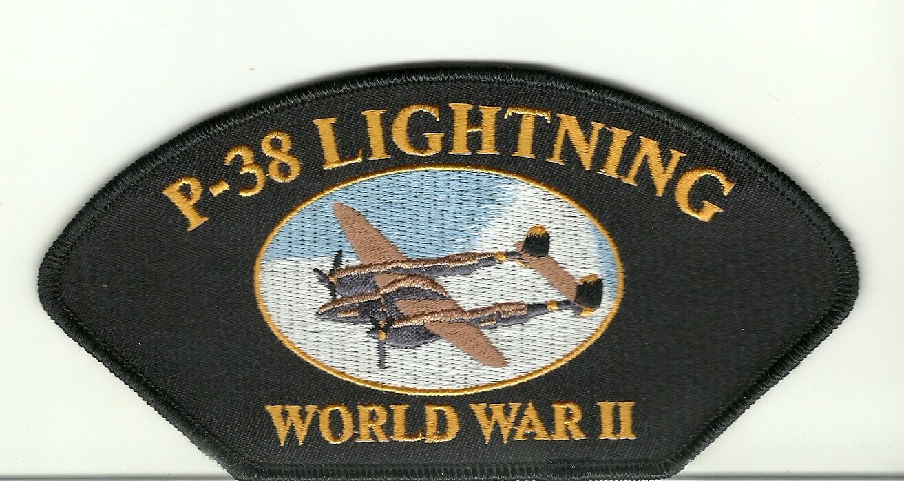 P-38 Lightning Aircraft Airplane World War 2 II Patch 6X3 inch