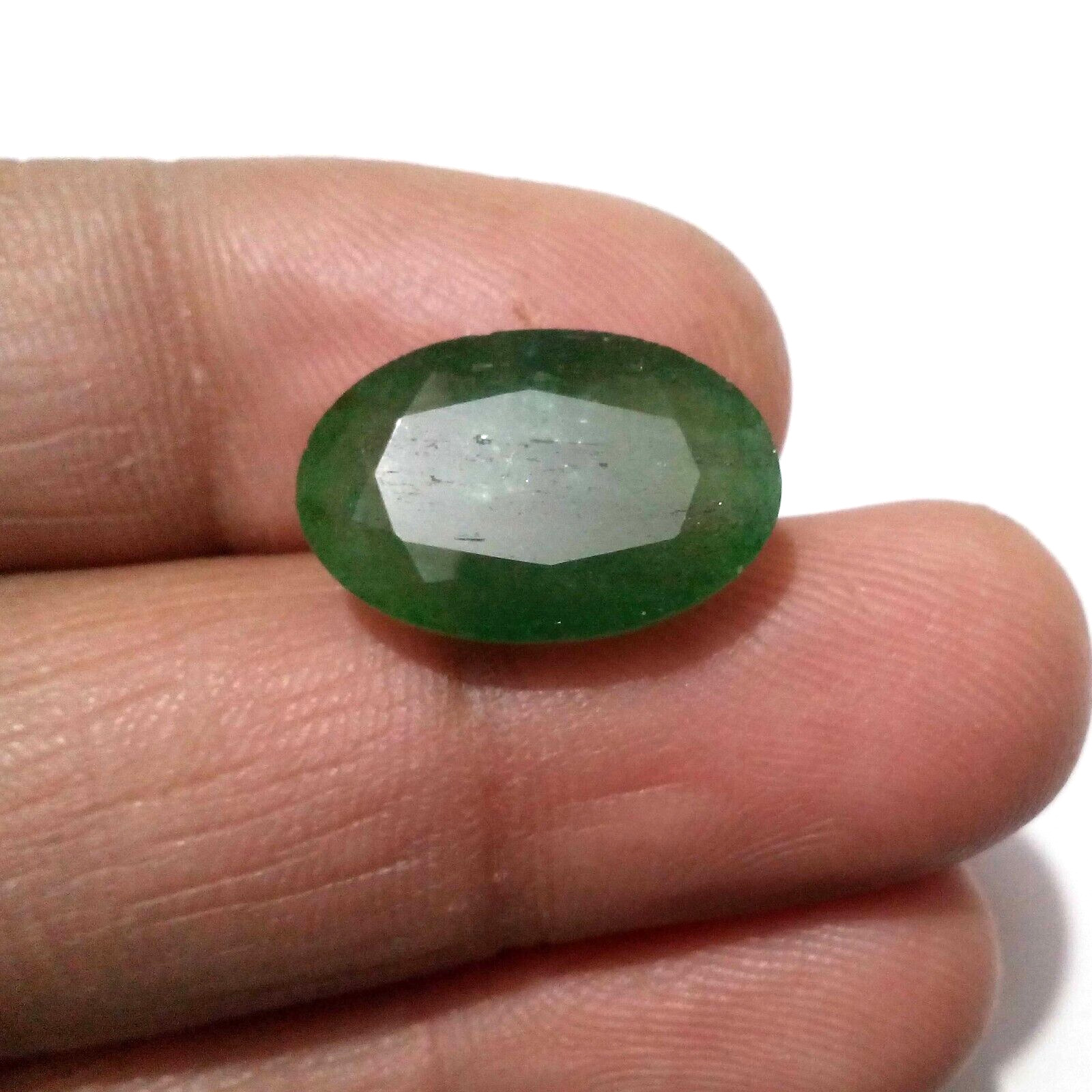Attractive Zambian Emerald Faceted Oval Shape 10.70 Crt Emerald Loose Gemstone
