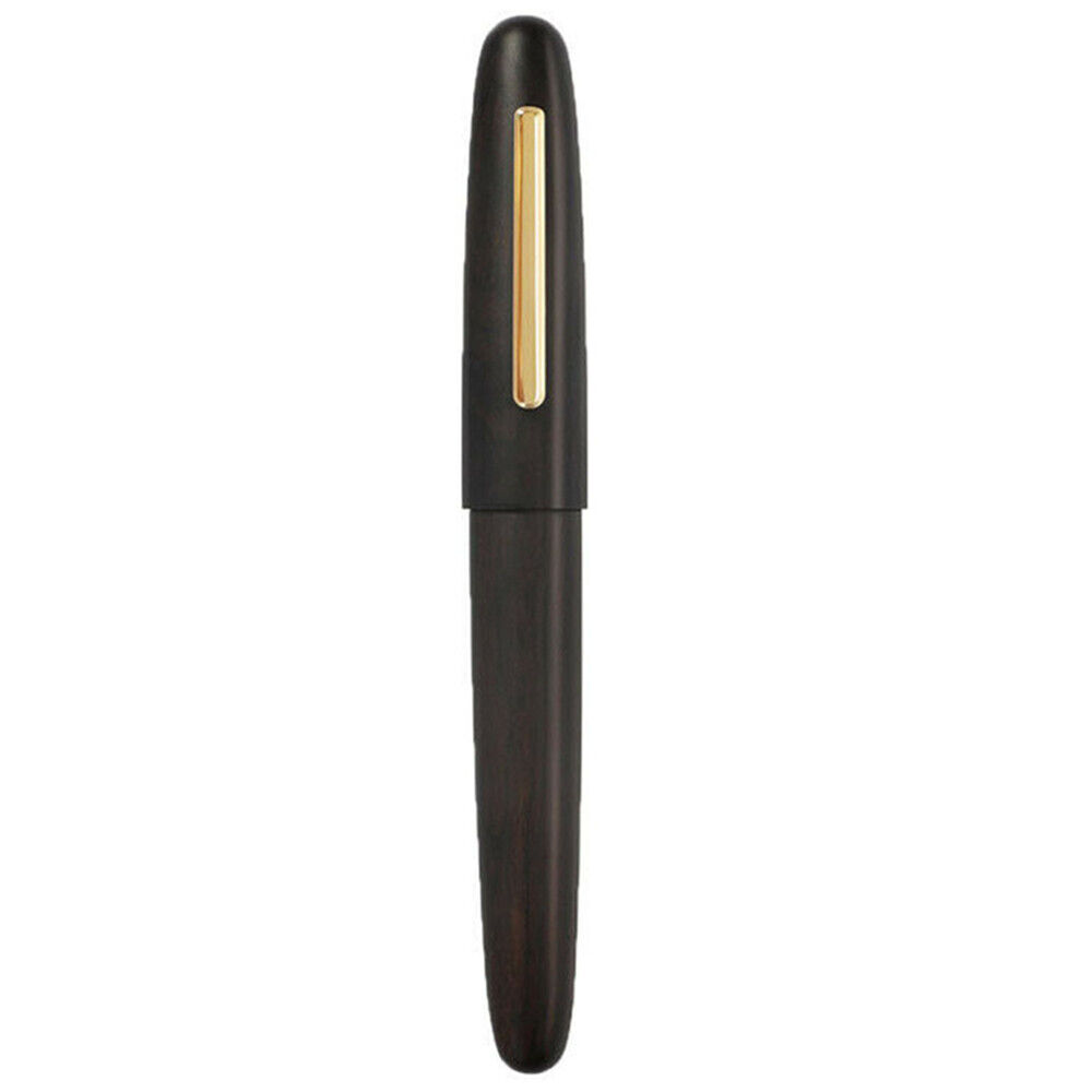 143mm Jinhao 9056 Wood Golden Clip Fountain Pen iridium Fine(F)/0.5mm Nib Pen G