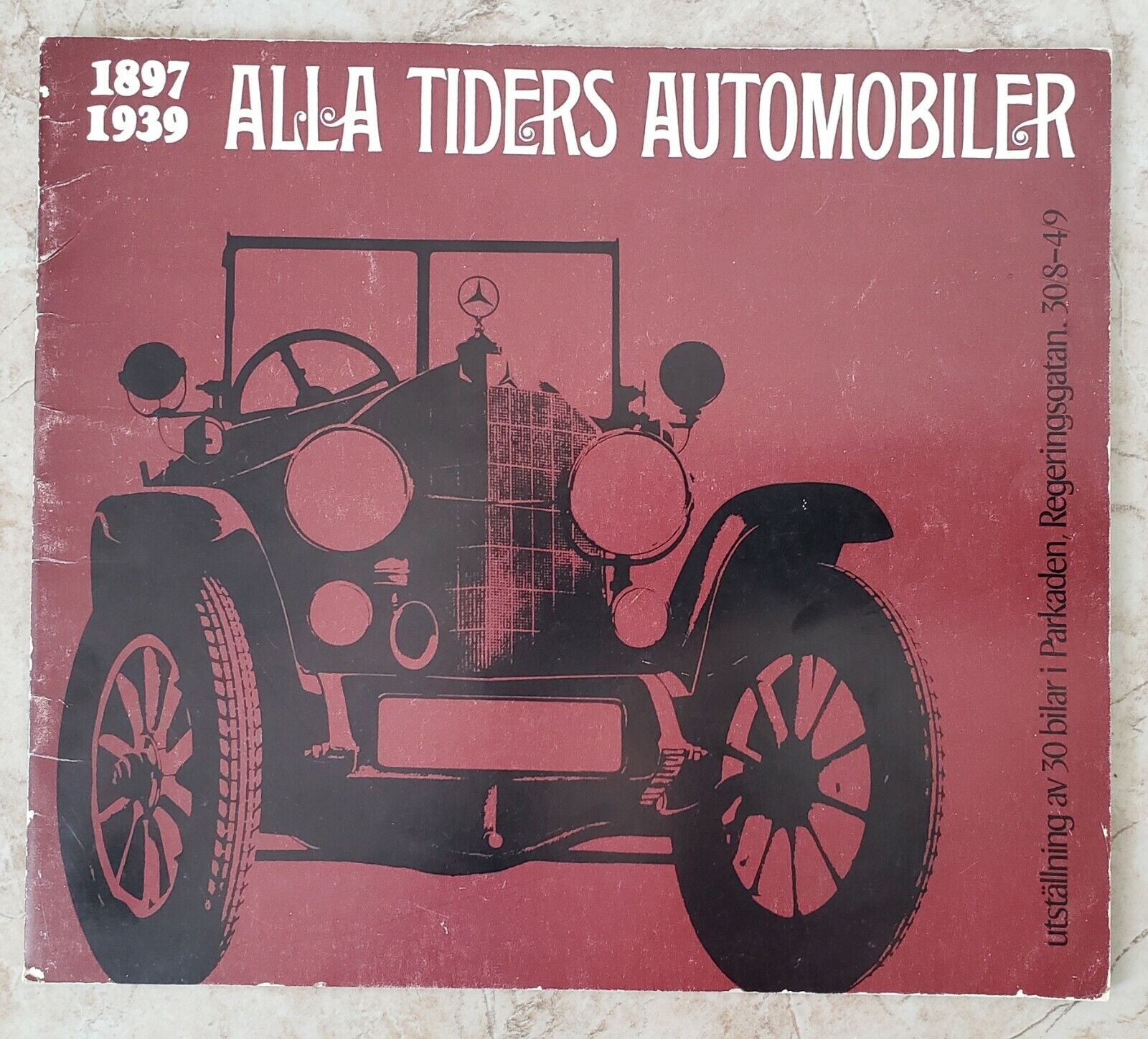ALLA TIDERS AUTOMOBILER 1897-1939 Car Show 1964 Parkaden (Swedish Text)