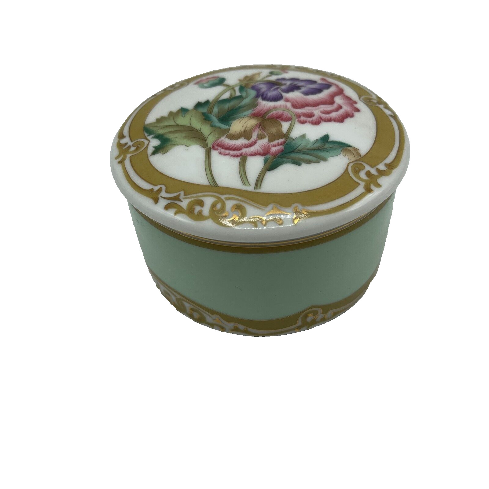 Vintage Winterthur Candle Andrea By Sadek Porcelain Trinket Box Polk