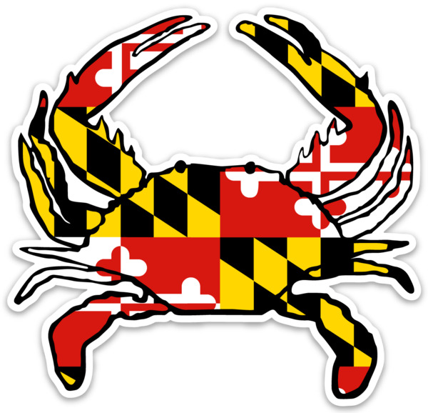 Maryland Flag Crab Shaped Magnet