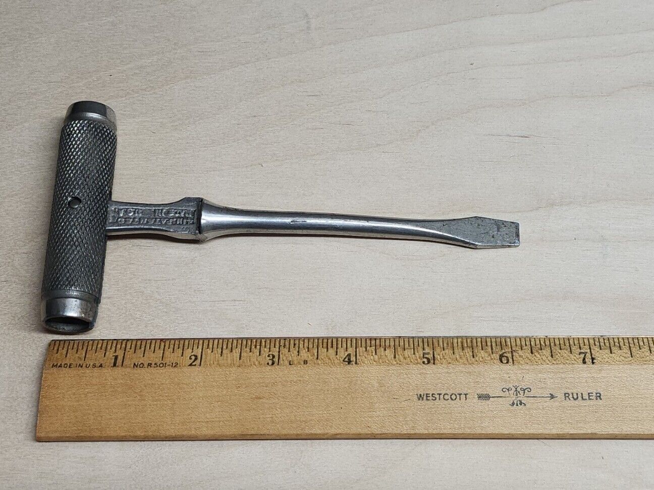 Rare Crescent 4” T-Handle Folding Screwdriver Hammer Jamestown NY