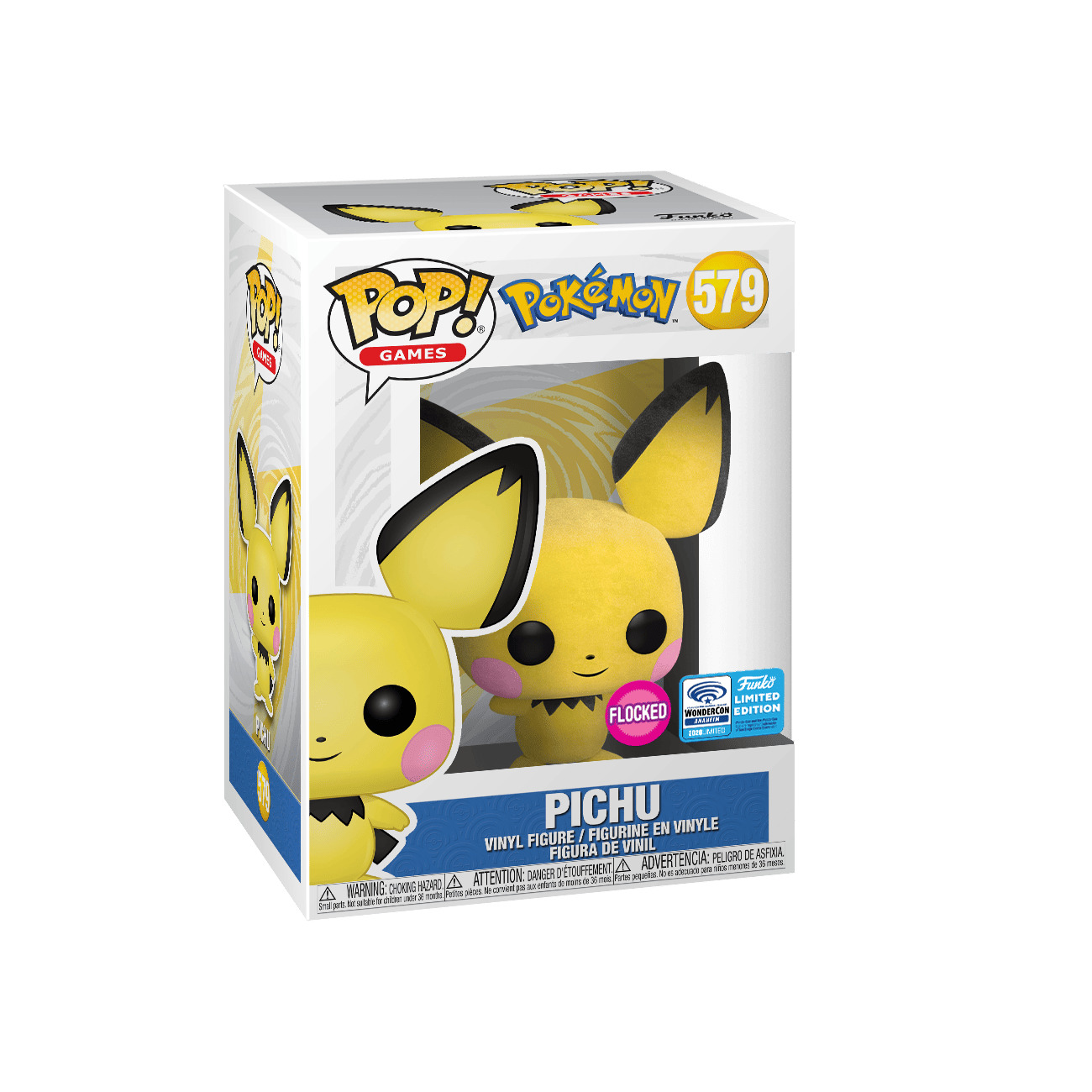Funko Pop Vinyl: Pokémon - Pichu (Flocked) - WonderCon FYE (Exclusive) #579